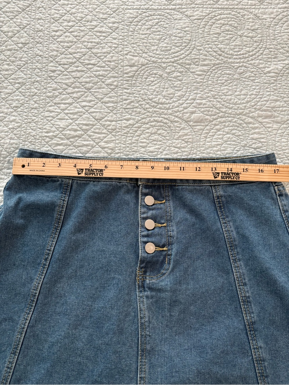 Denim maxi skirt. Size XL. - Picture 7 of 10